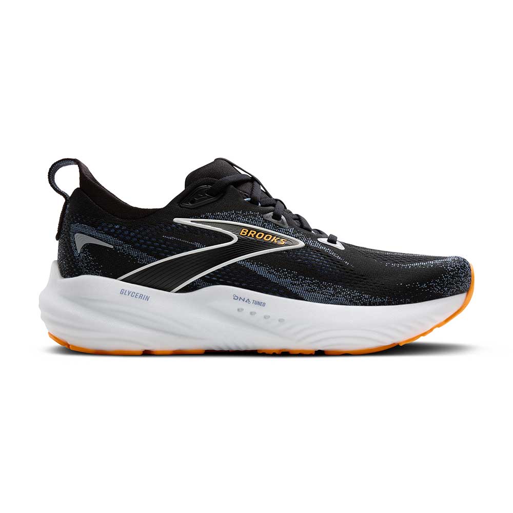 Men's Glycerin 22 Running Shoe - Black/Country Blue/Orange Pop - Regular (D)