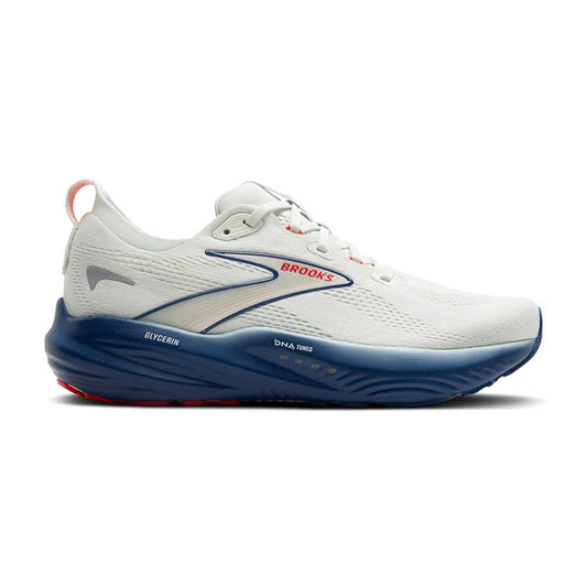 Men's Glycerin 22 Running Shoe - Gray/Navy Peony/Fiery Red - Regular (D)