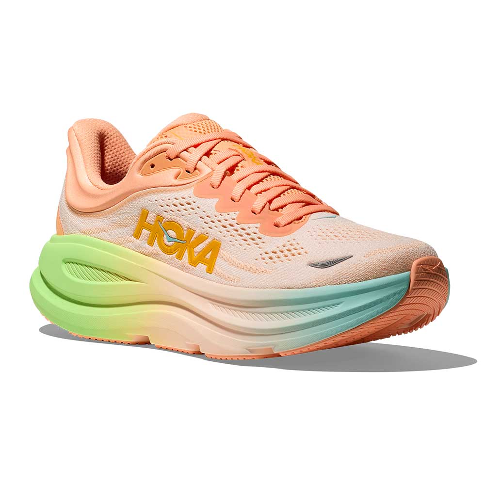 Women's Bondi 9 Running Shoe - Frost/Pale Tangerine - Regular (B)