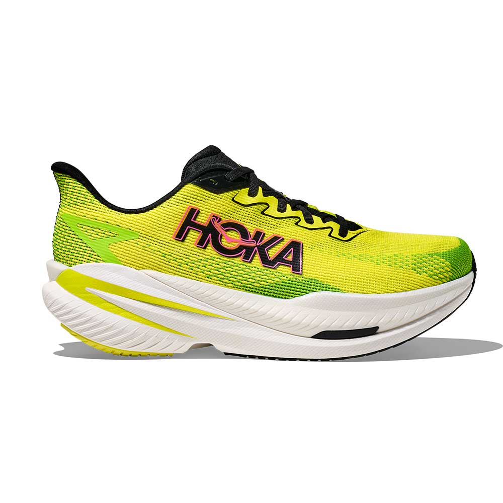 Men's Mach X 3 Running Shoe - Neon Hoka Citrus/Neon Lime - Regular (D)