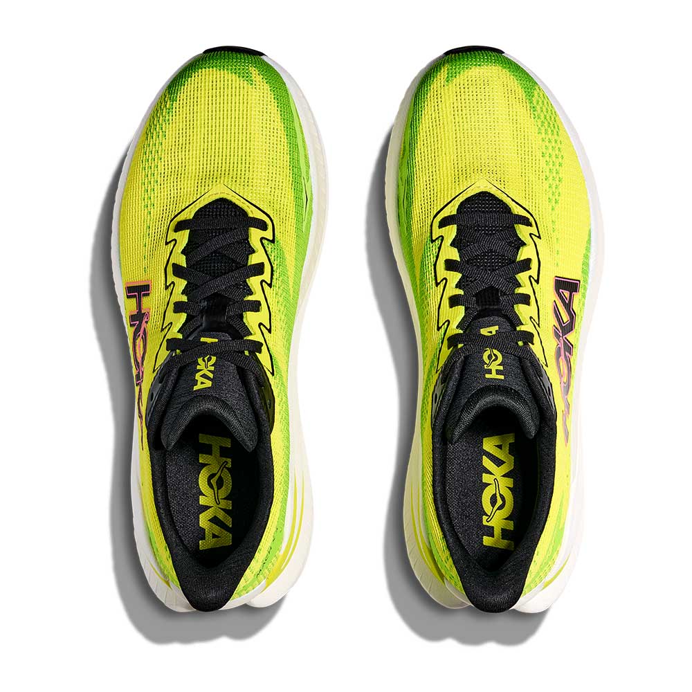 Men's Mach X 3 Running Shoe - Neon Hoka Citrus/Neon Lime - Regular (D)