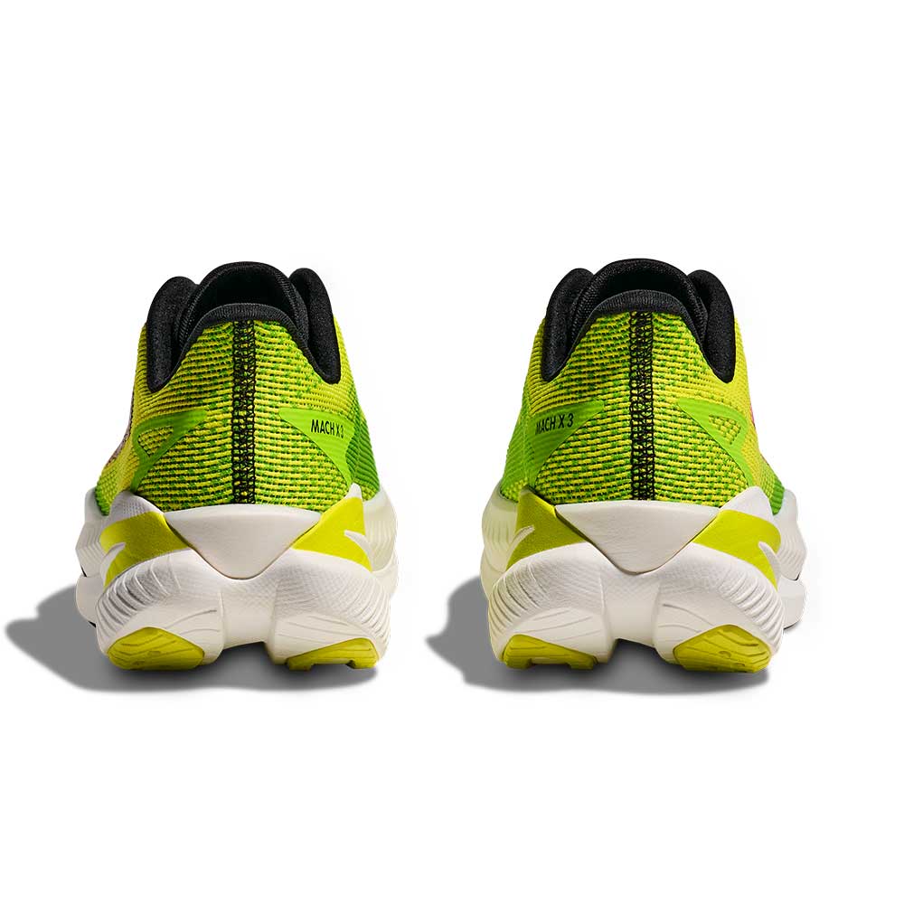 Men's Mach X 3 Running Shoe - Neon Hoka Citrus/Neon Lime - Regular (D)