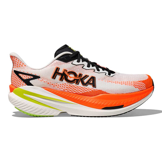 Men's Mach X 3 Running Shoe - White/Neon Tangerine - Regular (D)