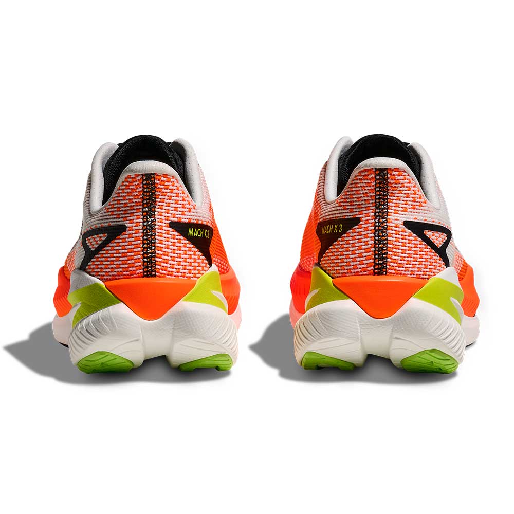 Men's Mach X 3 Running Shoe - White/Neon Tangerine - Regular (D)