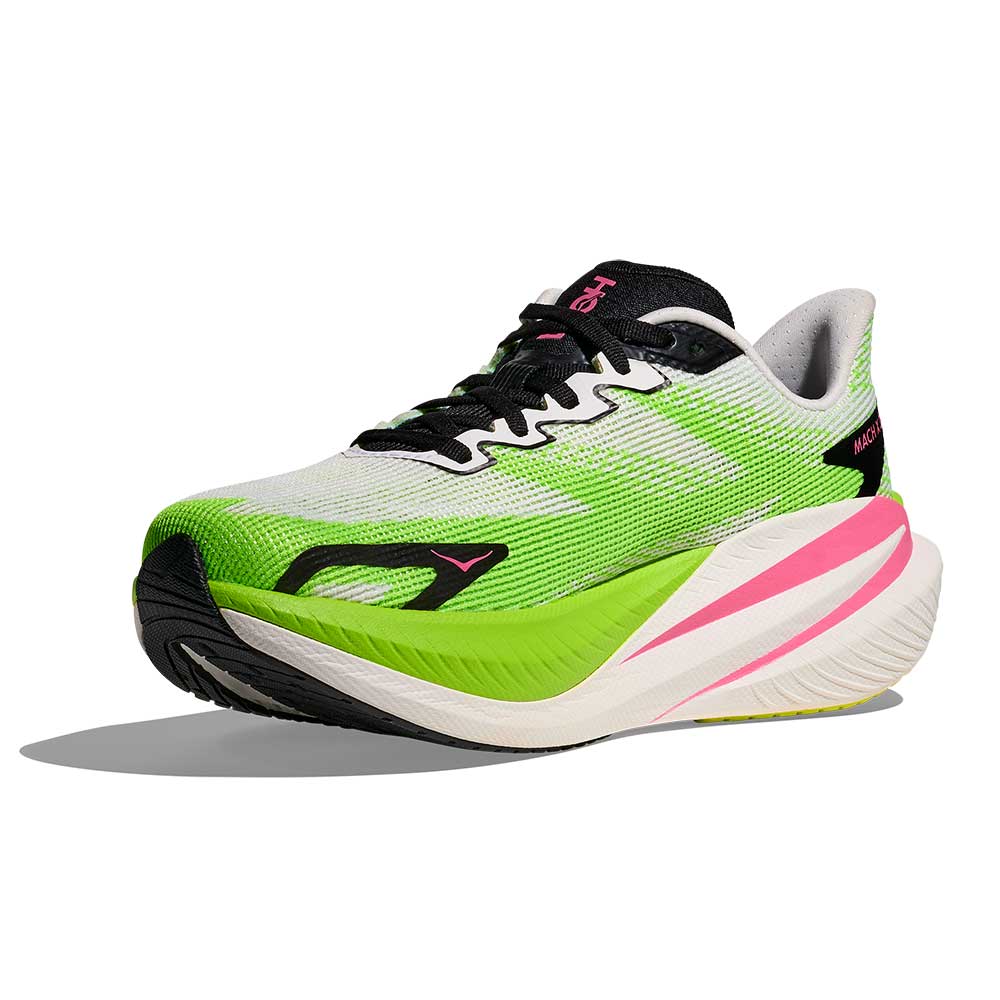 Women's Mach X 3 Running Shoe - White/Neon Lime - Regular (B)