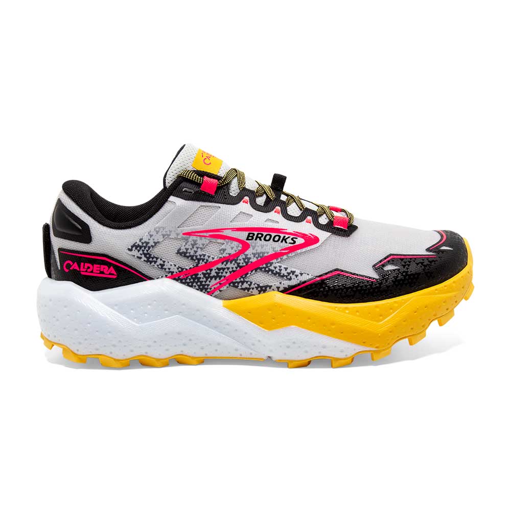 Women's Caldera 7 Trail Running Shoe - Lunar Rock/Lemon Chrome/Black - Regular (B)
