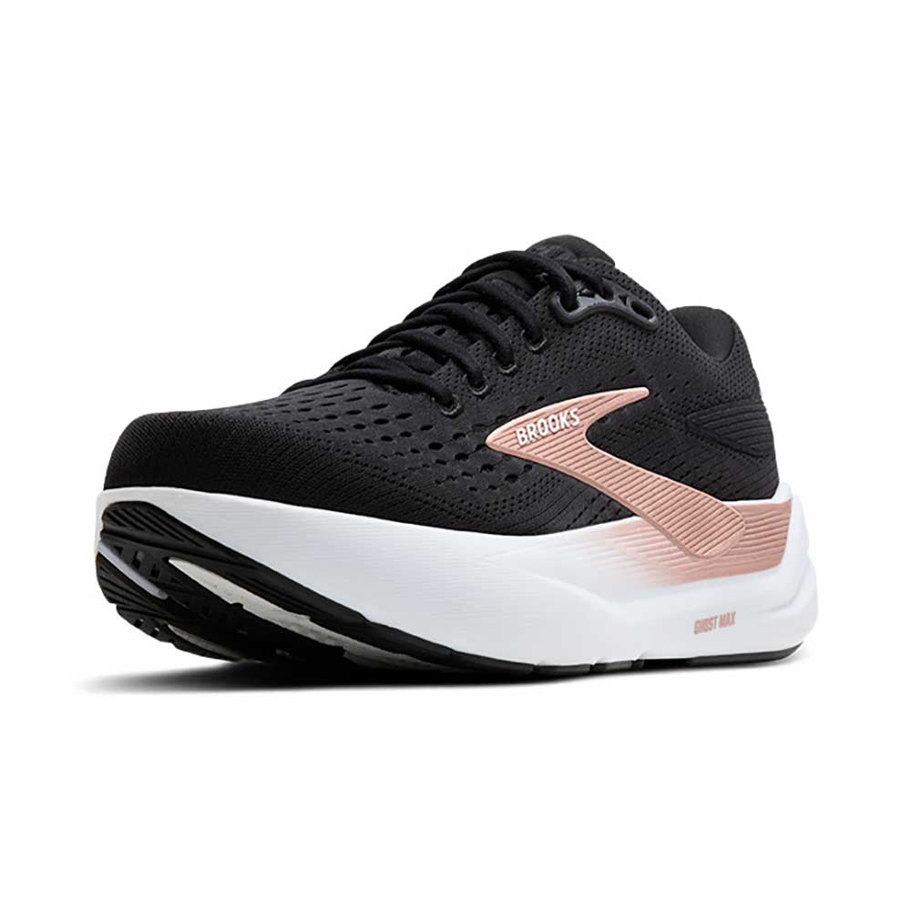 Women's Ghost Max 3 Running Shoe - Black/Black/Rose Gold - Regular (B)