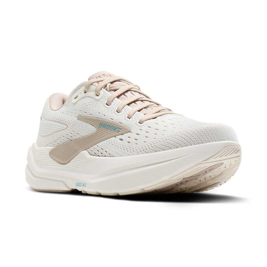 Women's Ghost Max 3 Running Shoe - Coconut/Chateau Grey/Blue - Wide (D)