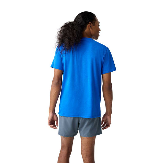 Men's Luxe Short Sleeve - Heather Neo Blue