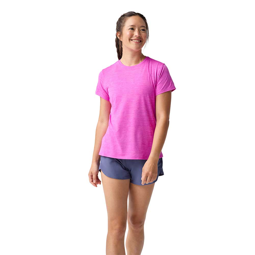 Women's Luxe Short Sleeve Shirt - Heather Magenta