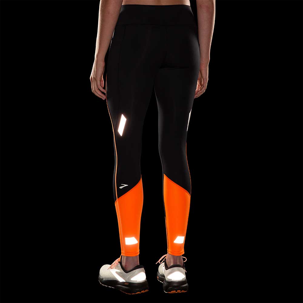 Women's Run Visible Tight 2.0 - Black/Fluoro Flash
