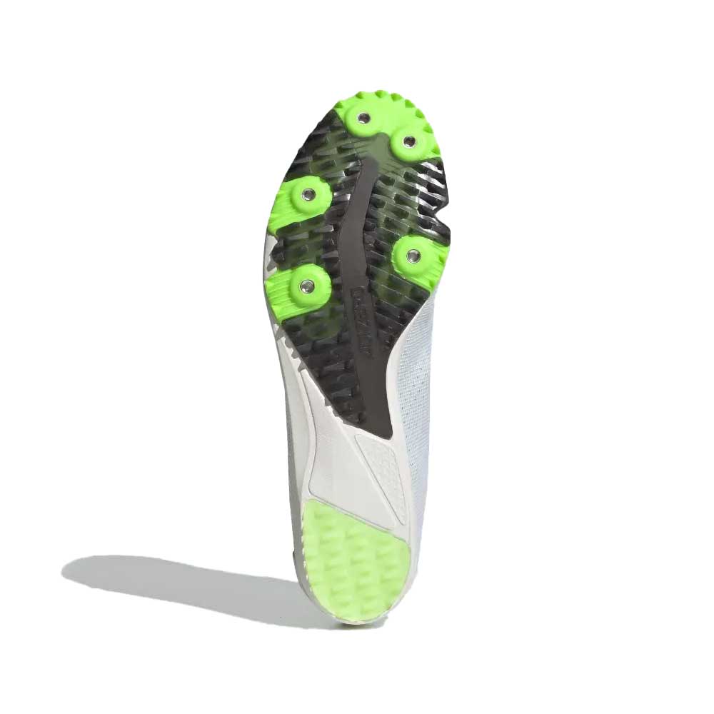 All Gender AdiZERO XC Spikes - Cloud White/Night Metallic/Solar Green - Regular (D)