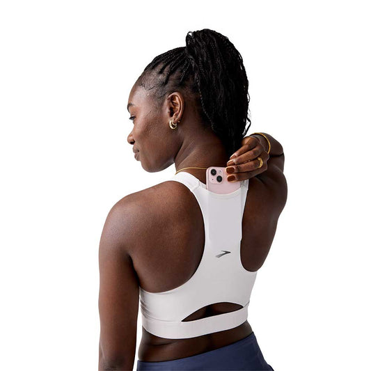 Women's Luxe Pocket Sports Bra - White