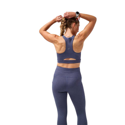 Women's Luxe Pocket Sports Bra - Heather Nightshadow