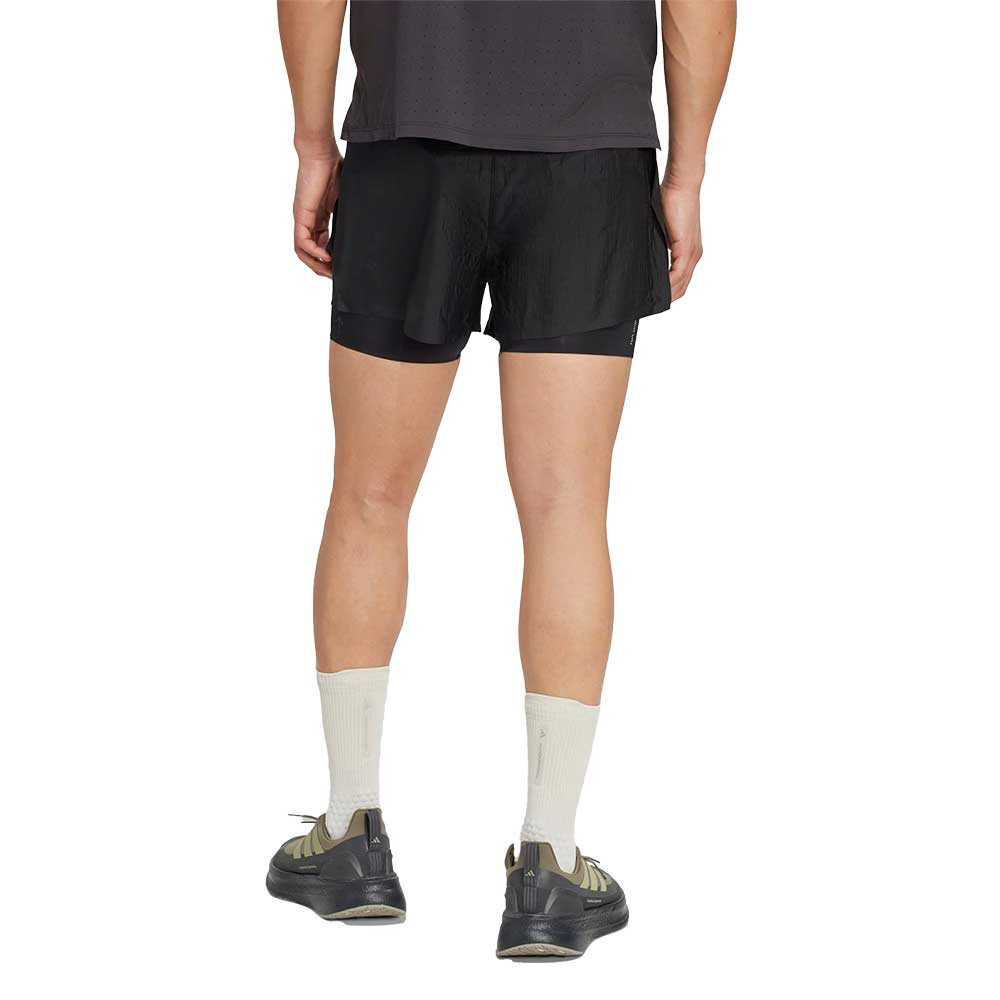 Men's ADI365 Hermanos Koumori Running 2-in-1 Short - Black