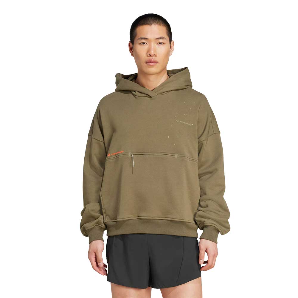 ADI365 Hermanos Koumori Running UniteFit Hoodie - Olive Strate