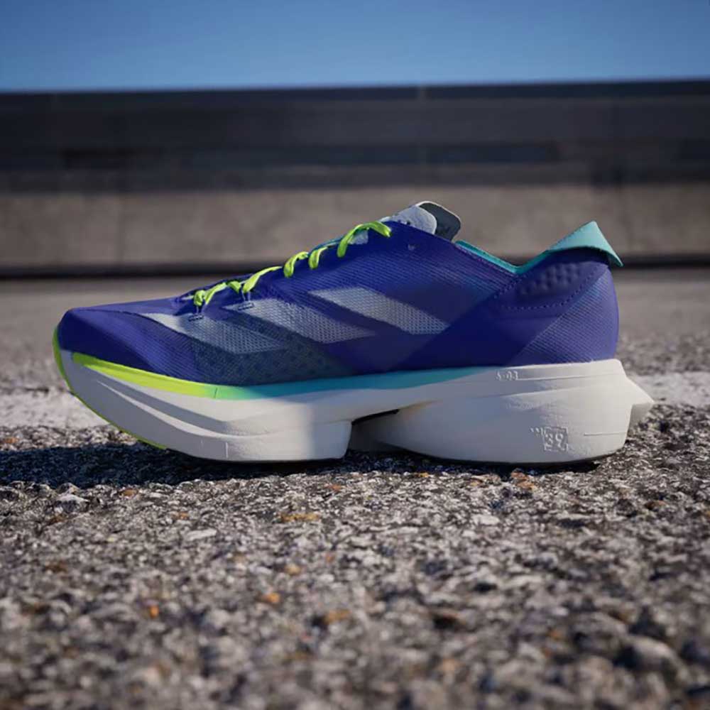 Adizero Adios Pro 3 Running Shoe - Cobalt Blue/Zero Metalic/Lucid Lemon - Regular (D)