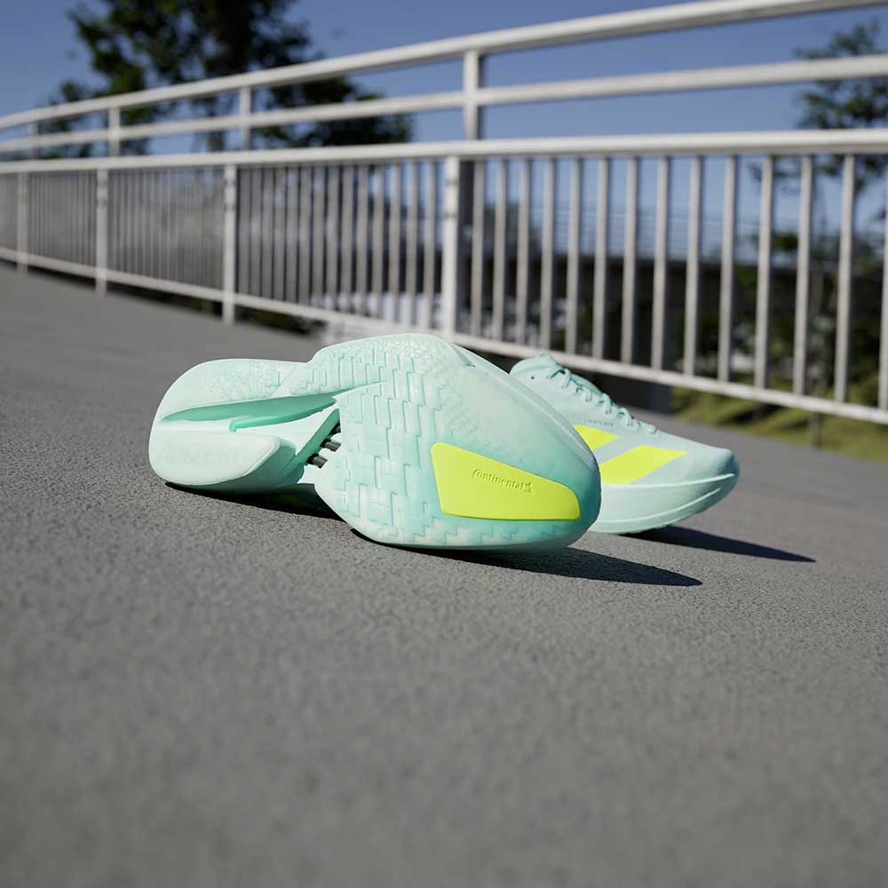 Women's Adios Pro 4 Running Shoe - Semi Flash Aqua/Lucid Lemon/Mint Ton - Regular (B)