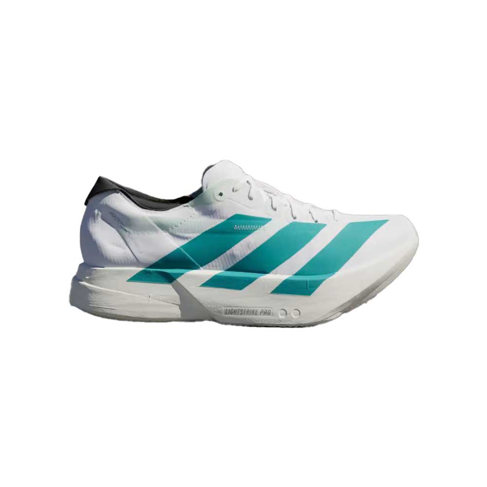 Men's Adios Pro 4 Running Shoe - Cloud White/Pure Teal/Carbon - Regular (D)