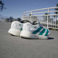 Men's Adios Pro 4 Running Shoe - Cloud White/Pure Teal/Carbon - Regular (D)