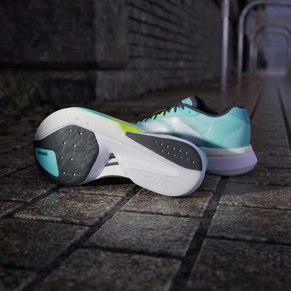 Men's Boston 13 Running Shoe - Flash Aqua/Ftwr White/Lucid Lemon - Regular (D)