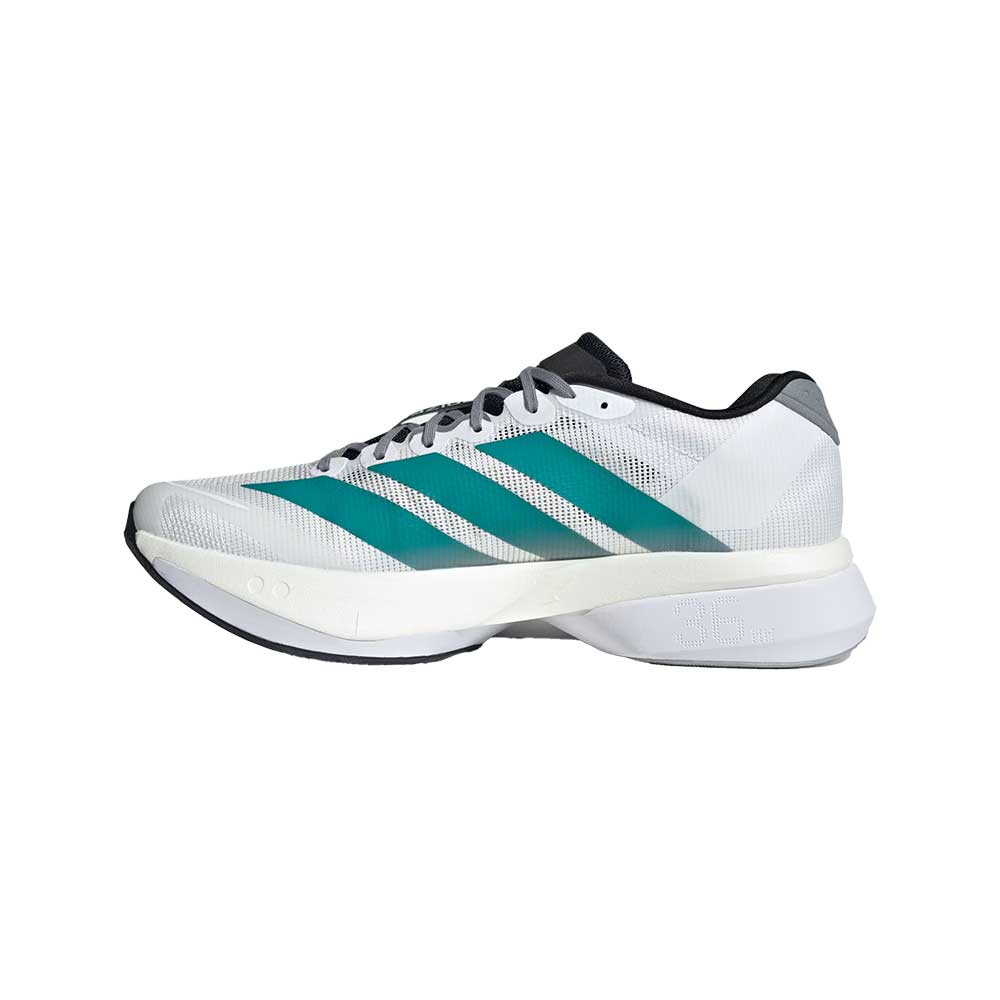 Men's Boston 13 Running Shoe - Cloud White/Pure Teal/Grey - Regular (D)