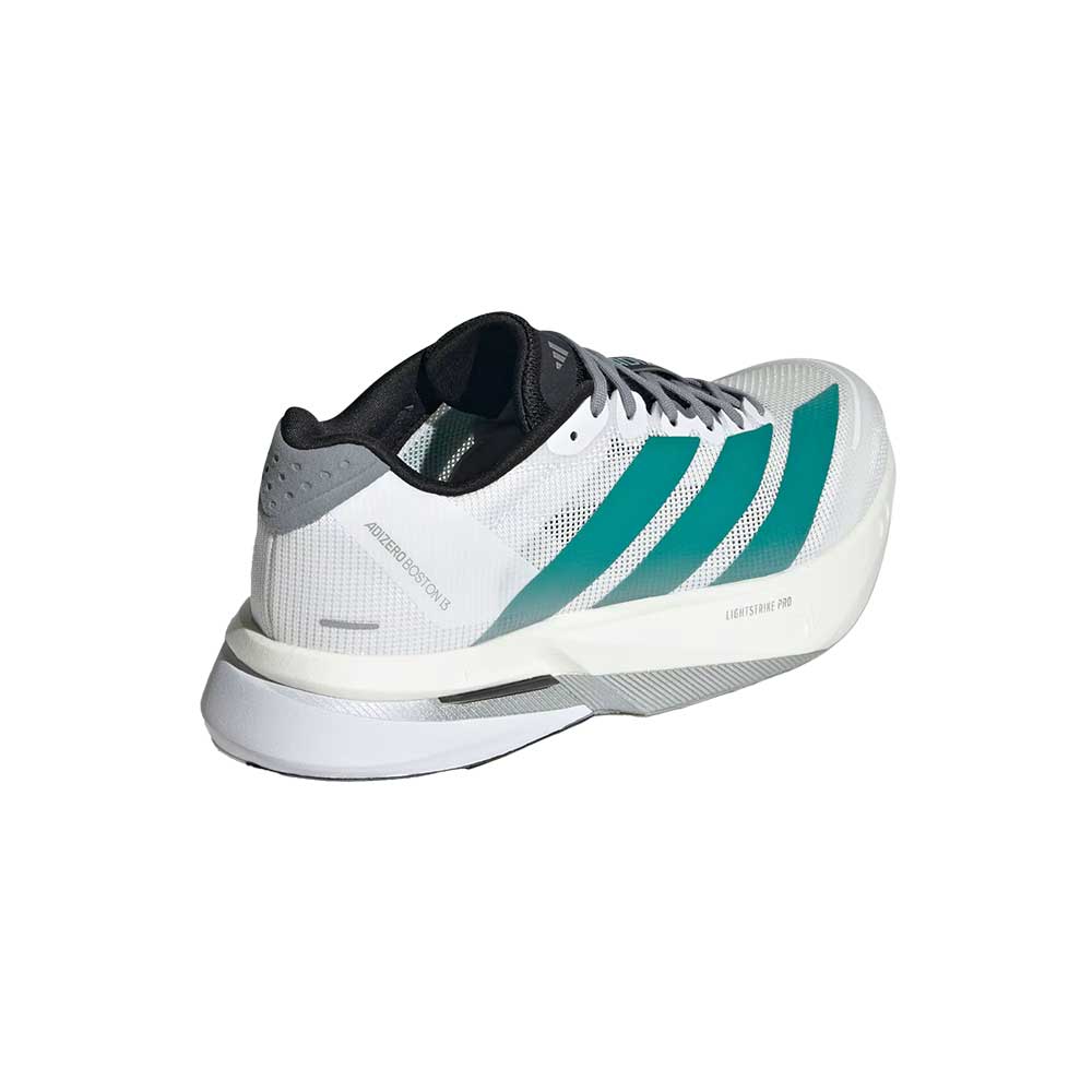 Women's Boston 13 Running Shoe - Cloud White/Pure Teal/Grey - Regular (B)