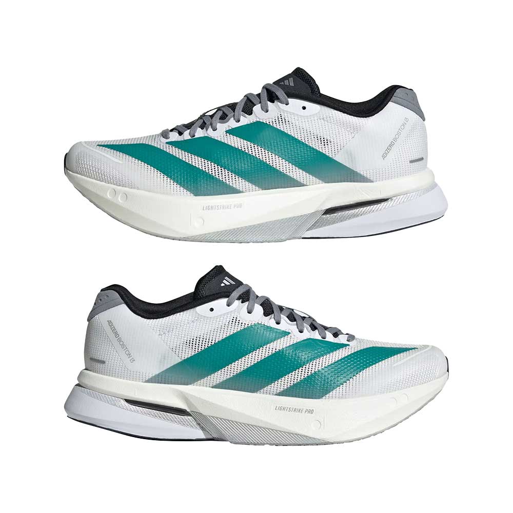 Women's Boston 13 Running Shoe - Cloud White/Pure Teal/Grey - Regular (B)