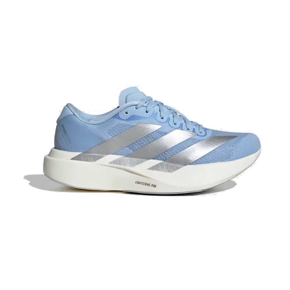 Women's Adizero Evo SL Running Shoe - Glow Blue/Silver Metallic/Cloud White