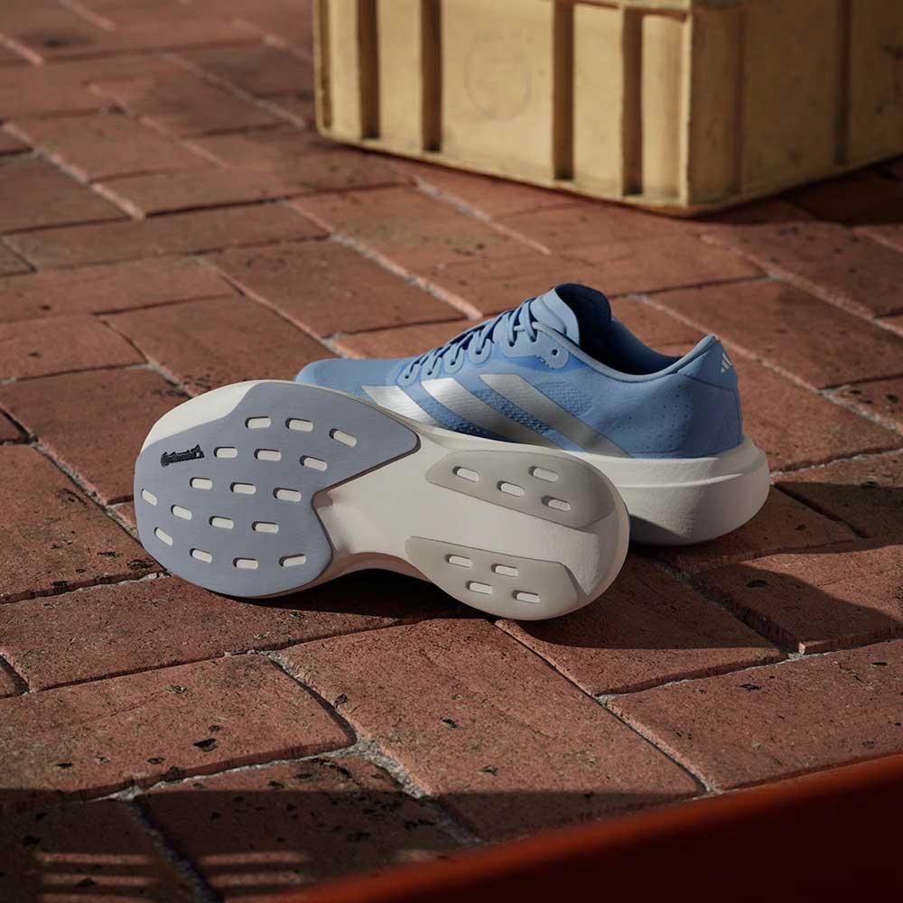 Women's Adizero Evo SL Running Shoe - Glow Blue/Silver Metallic/Cloud White