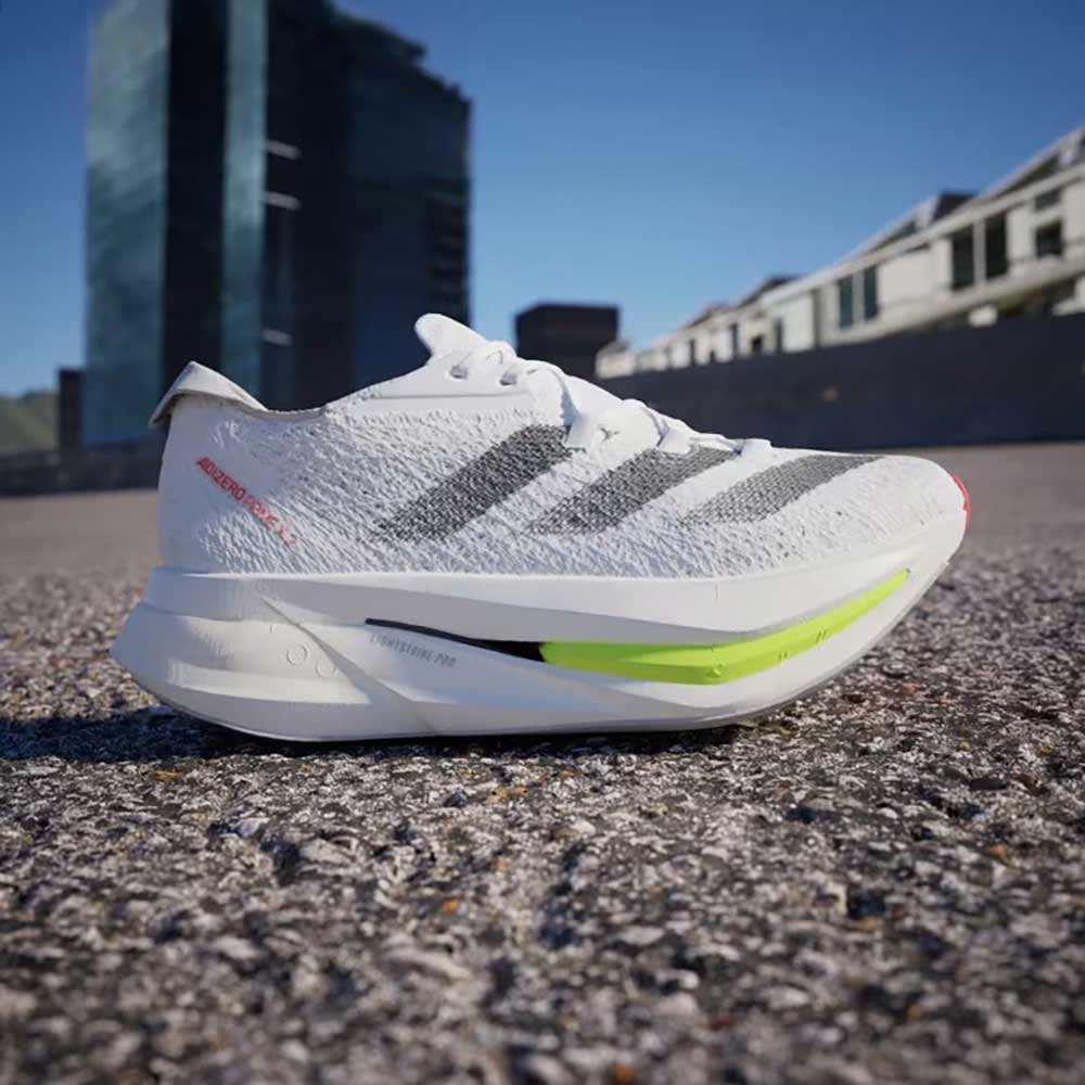 Men's Adizero Prime X 2 Strung Running Shoe - Cloud White/Core Black/Lucid Red - Regular (D)