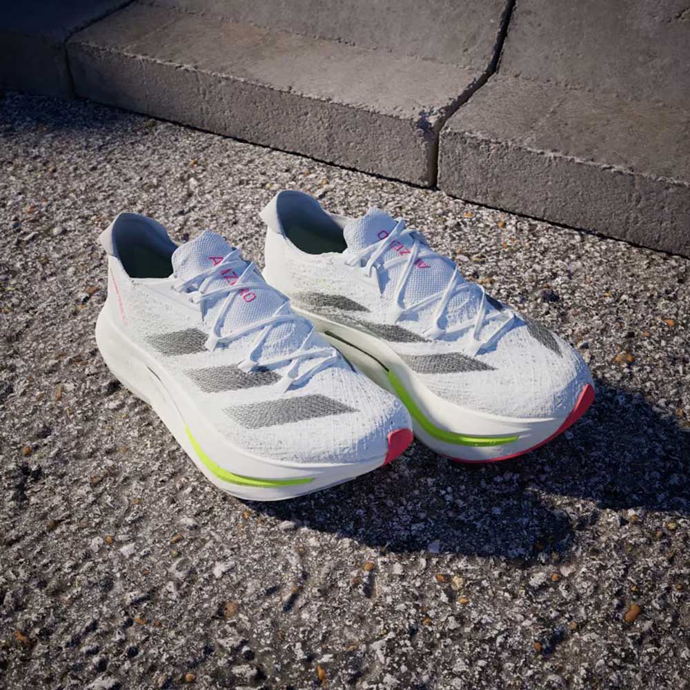 Men's Adizero Prime X 2 Strung Running Shoe - Cloud White/Core Black/Lucid Red - Regular (D)