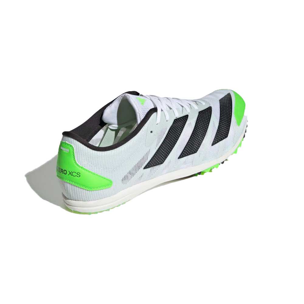 All Gender AdiZERO XC Spikes - Cloud White/Night Metallic/Solar Green - Regular (D)