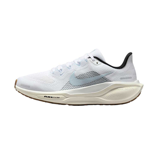 Women's Nike Pegasus 41 Running Shoe - White/Blue Tint/Sail/Metallic Silver - Regular (B)