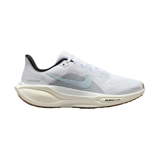 Women's Nike Pegasus 41 Running Shoe - White/Blue Tint/Sail/Metallic Silver - Regular (B)