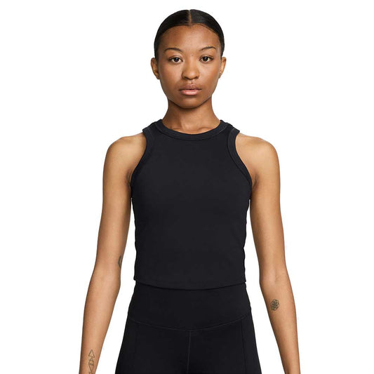 Women's Nike One Fitted Dri-FIT Crop Tank - Black