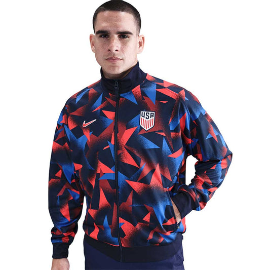 Men's USA DF Academy Pro Anthem Jacket - Obsidian/Challenge Red