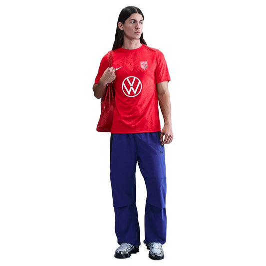 Men's USA DF Academy SS Pre Match Top - Challenge Red/White