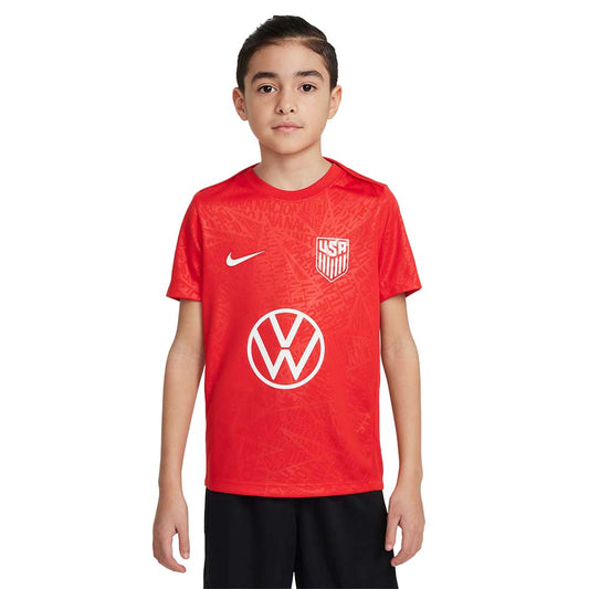 Youth USA DF Academy SS PM Top - Challenge Red/White
