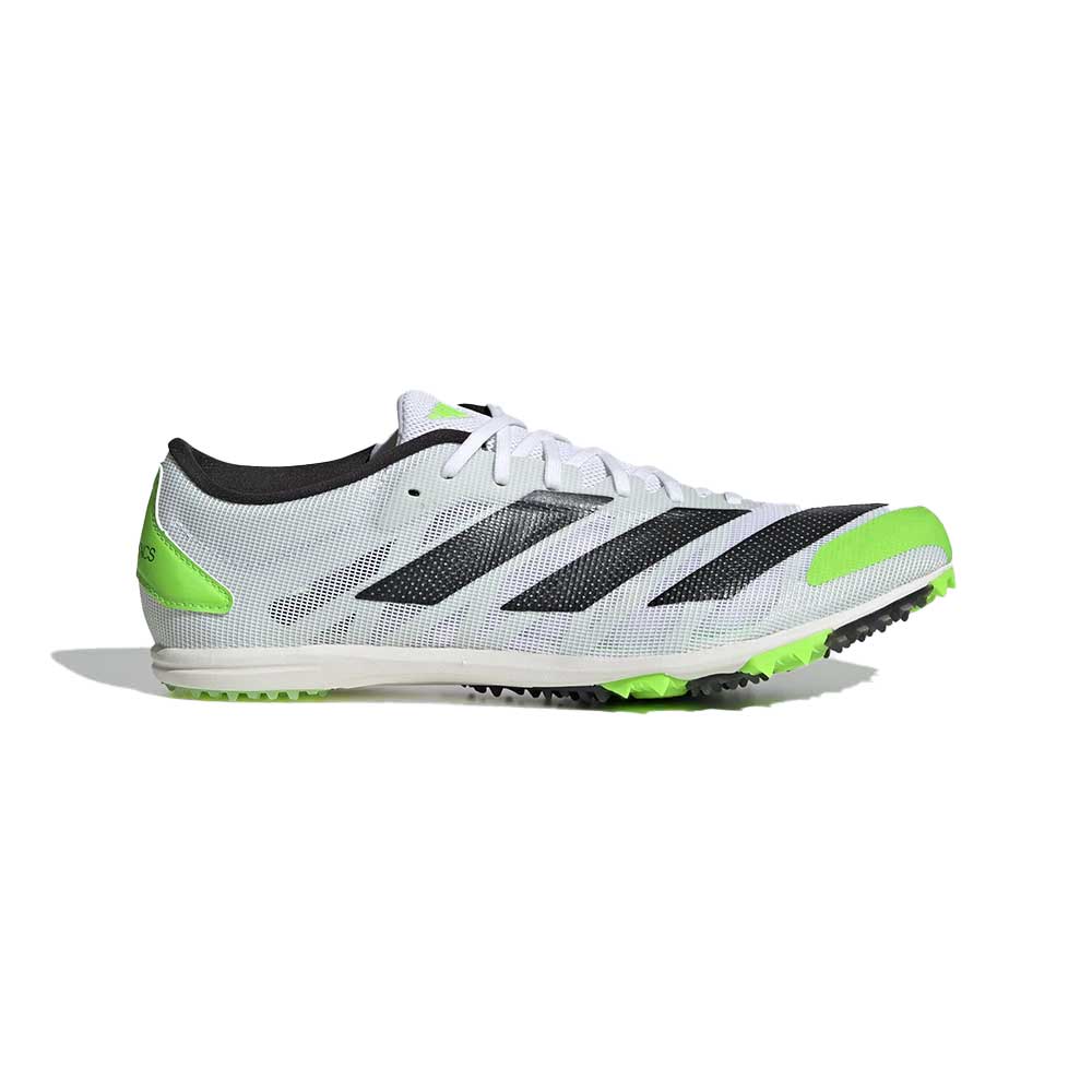 All Gender AdiZERO XC Spikes - Cloud White/Night Metallic/Solar Green - Regular (D)