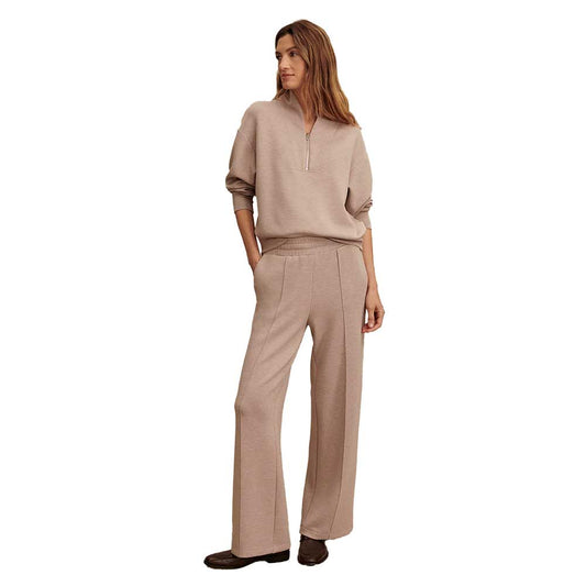 W The Wide Leg Pant 28" - Taupe Marl