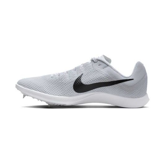 All Gender Nike Zoom Rival Distance Spikes - White/Black/Metallic Silver - Regular (D)