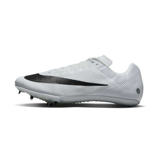 All Gender Nike Zoom Rival Sprint Spike- White/Black/Metallic Silver- Regular (D)
