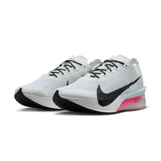 Men's Vaporfly 4 Running Shoe - White/Black/Hyper Pink/Mint Foam - Regular (D)