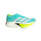 Men's Adizero Prime X3 Strung Running Shoe - Flash Aqua/Zero Metallic/Lucid Lemon - Regular (D)