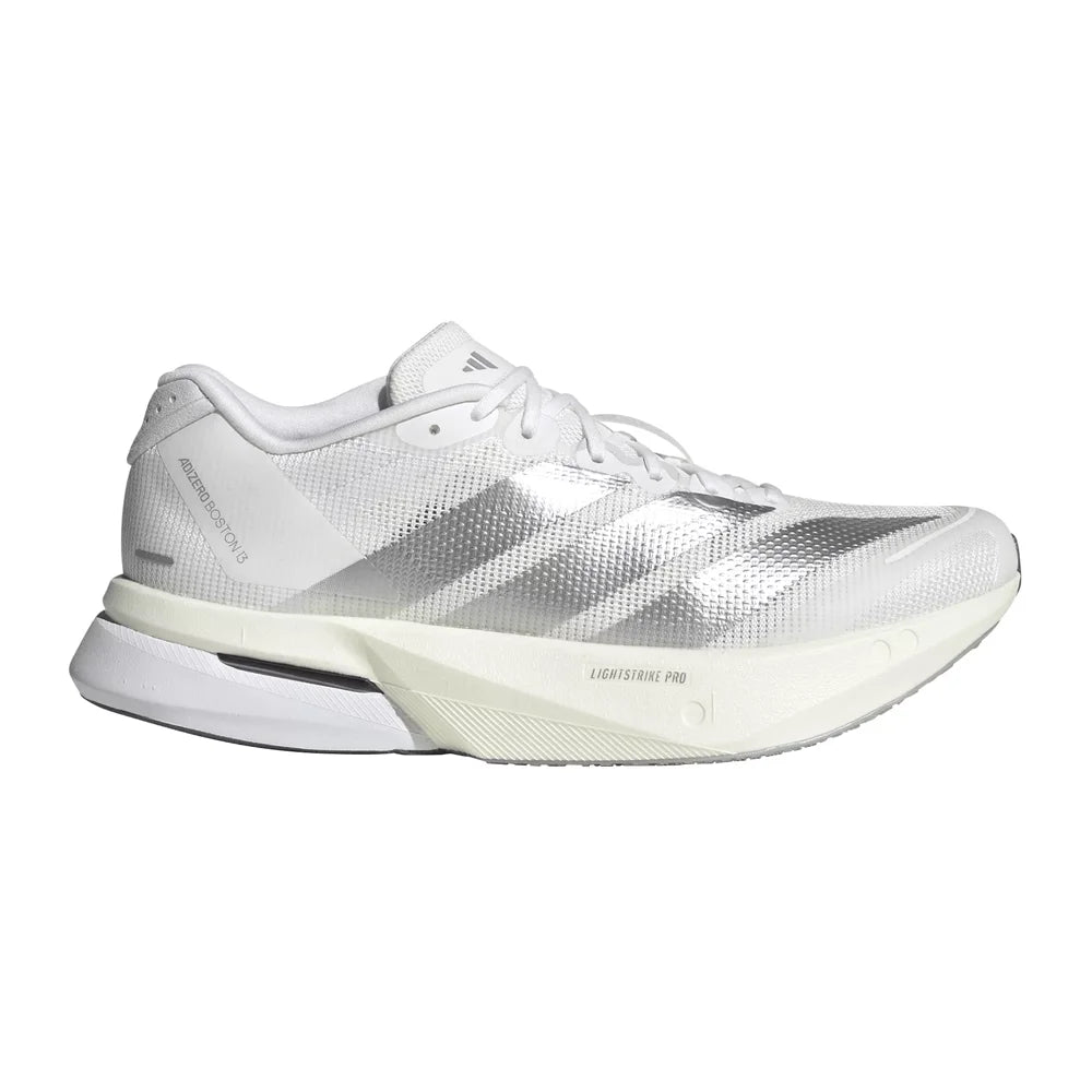 Women's Boston 13 Running Shoe - Cloud White/Matte Silver/Dash Grey - Regular (B)