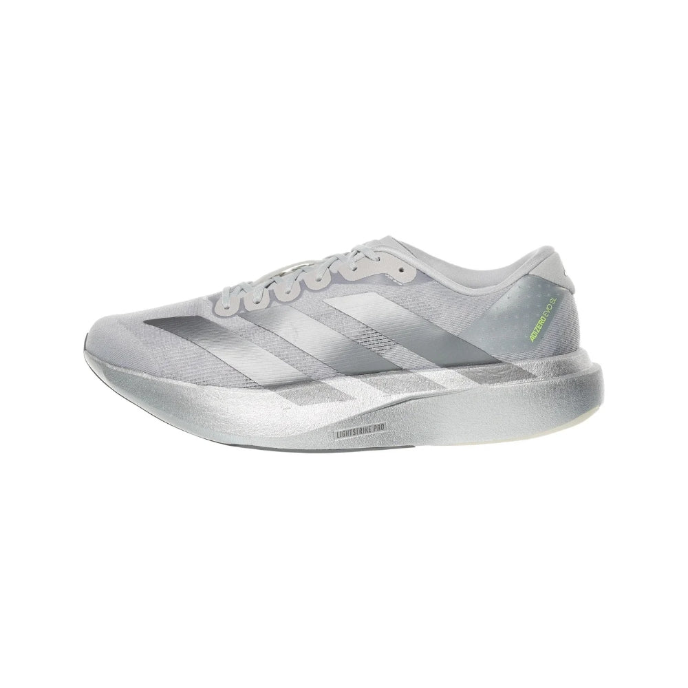 Men's Adizero EVO SL Running Shoe - Silver Met/Iron Met/Lucid Lemon - Regular (D)