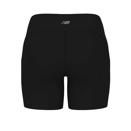 Women's NB Sleek Pocket High Rise Short 6" - Black