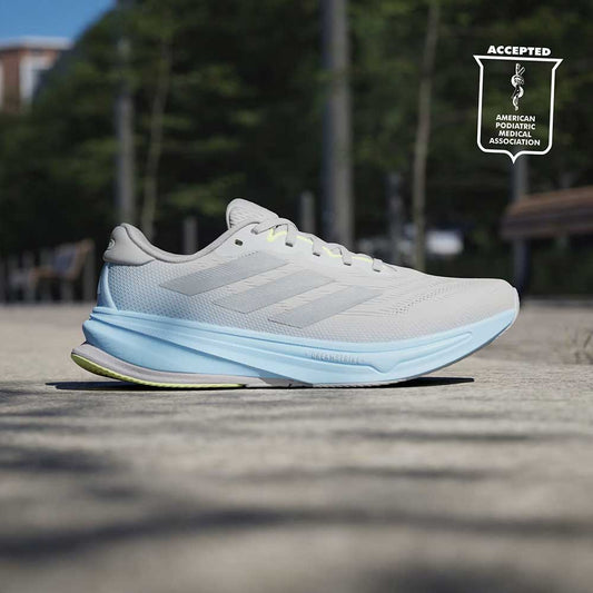 Men's Supernova Rise 2 Running Shoe - Grey Two/Matte Silver/Glow Blue - Regular (D)