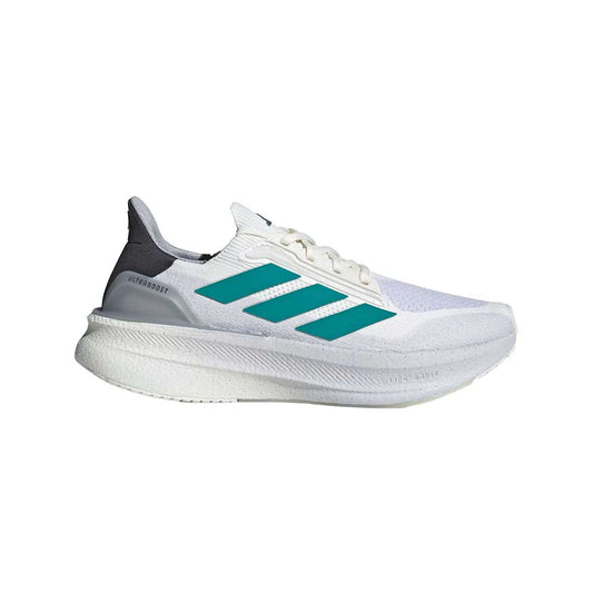 Men's Ultraboost 5X Running Shoe - Core White/Pure Teal/Dash Grey - Regular (D)